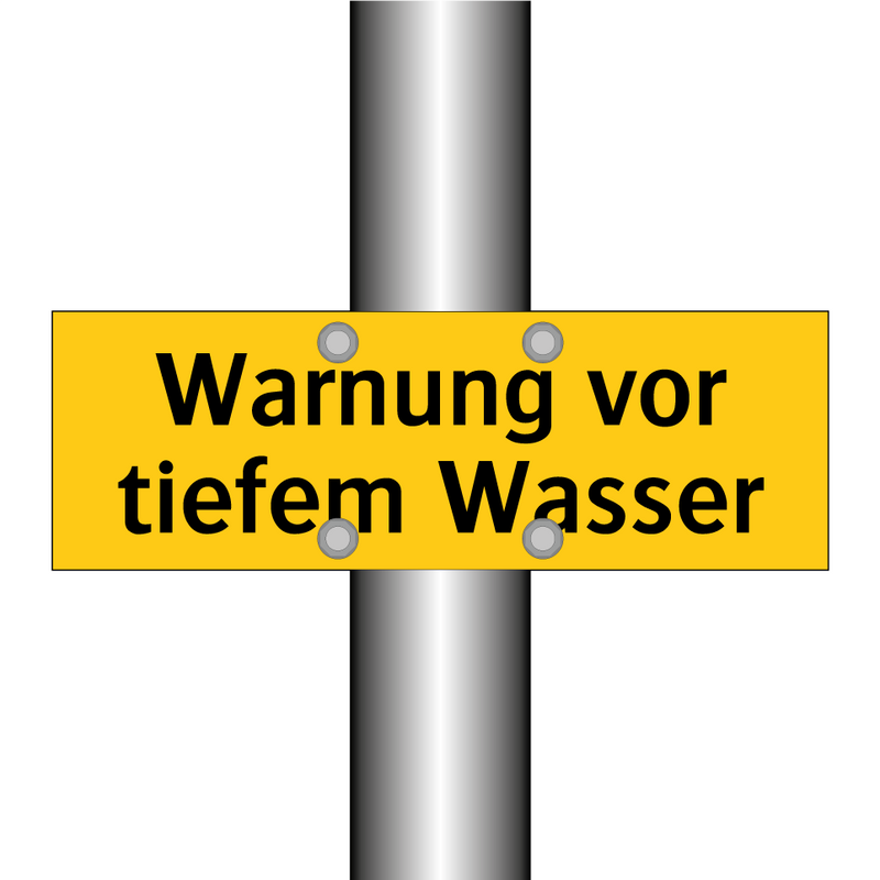 Warnung vor tiefem Wasser