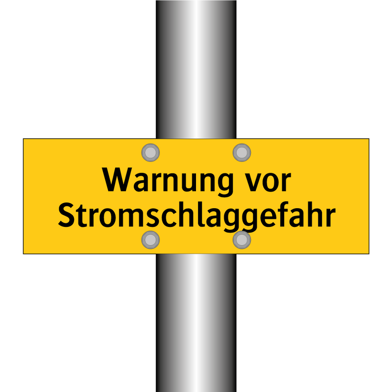 Warnung vor Stromschlaggefahr