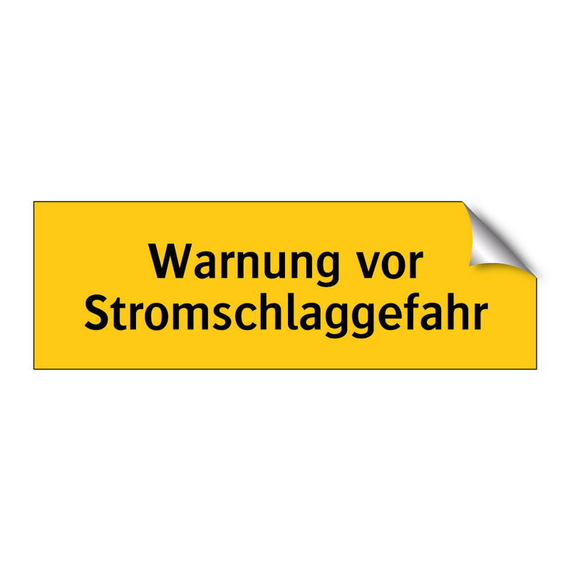 Warnung vor Stromschlaggefahr