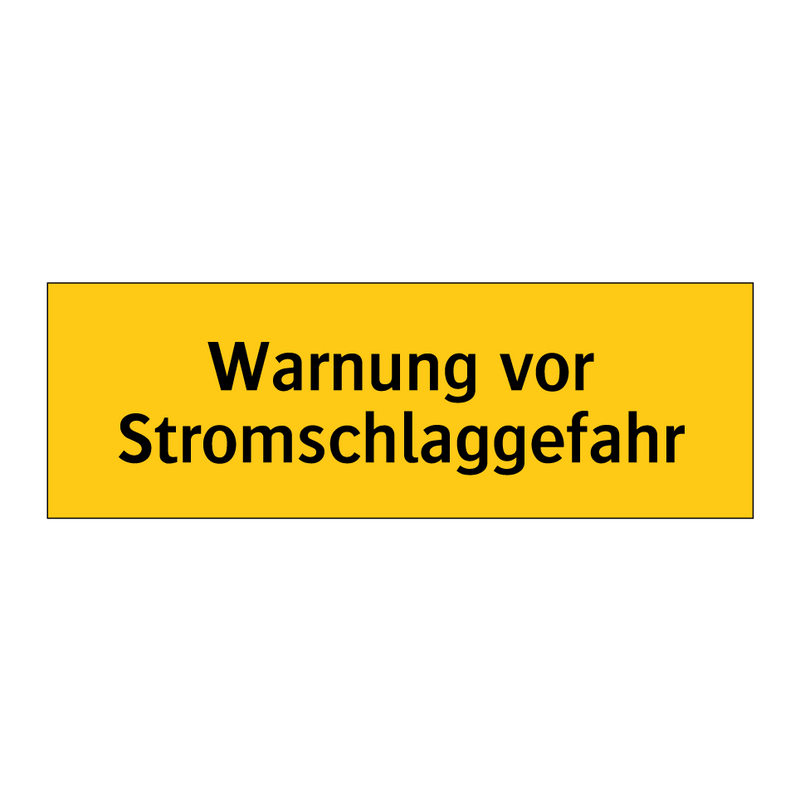 Warnung vor Stromschlaggefahr