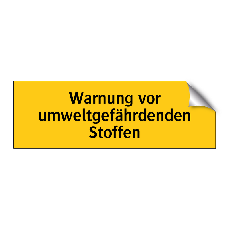 Warnung vor umweltgefährdenden Stoffen