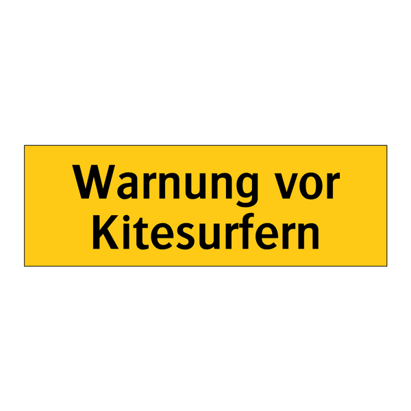 Warnung vor Kitesurfern