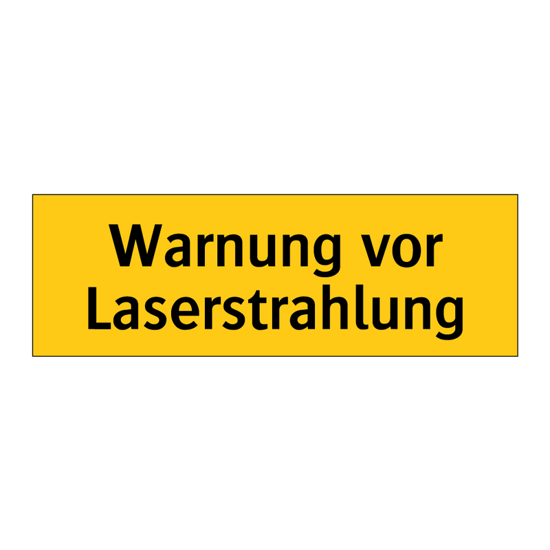 Warnung vor Laserstrahlung