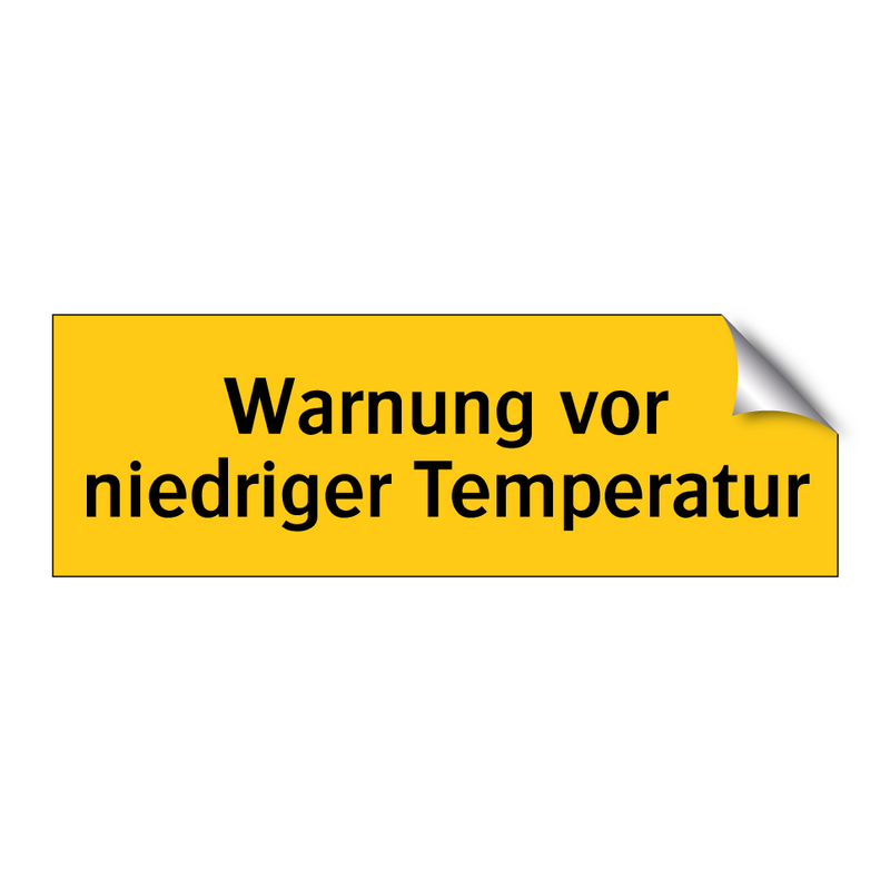 Warnung vor niedriger Temperatur