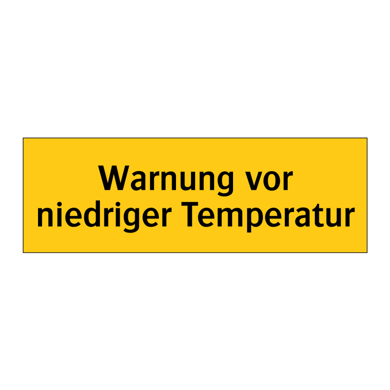 Warnung vor niedriger Temperatur