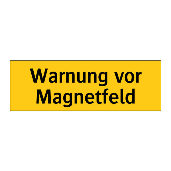 Warnung vor Magnetfeld