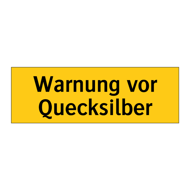 Warnung vor Quecksilber