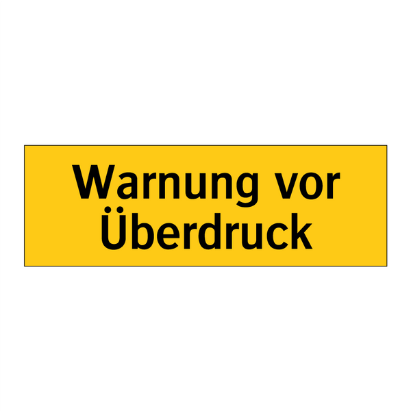 Warnung vor Überdruck