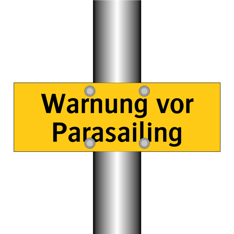 Warnung vor Parasailing