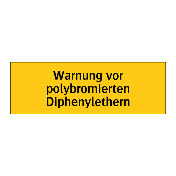 Warnung vor polybromierten Diphenylethern