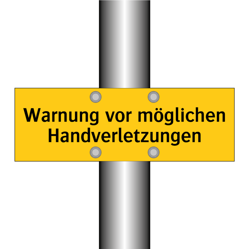 Warnung vor möglichen Handverletzungen