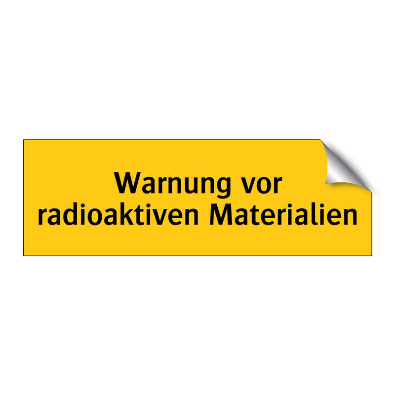 Warnung vor radioaktiven Materialien