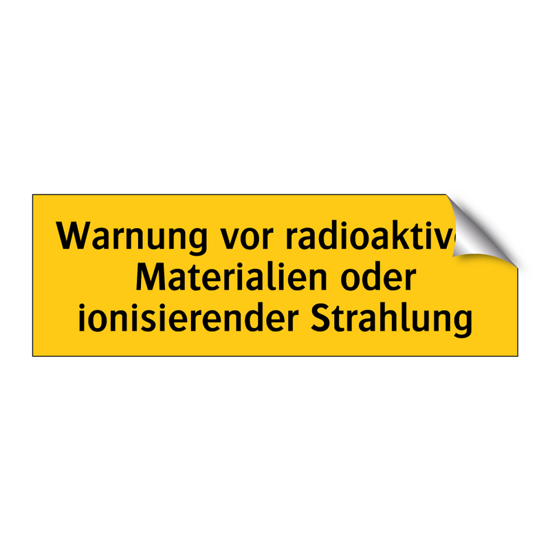 Warnung vor radioaktiven Materialien oder ionisierender Strahlung