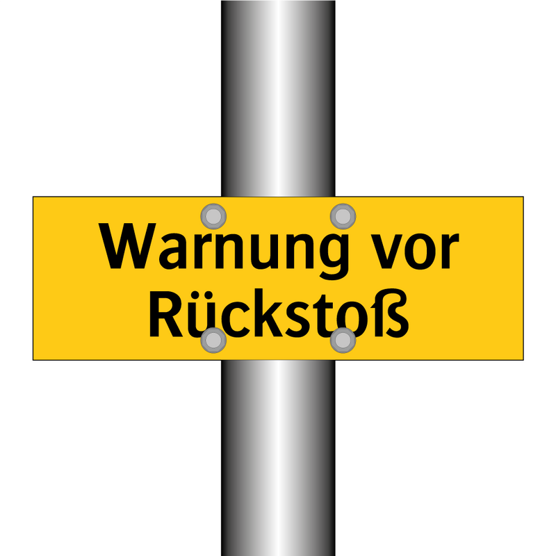 Warnung vor Rückstoß