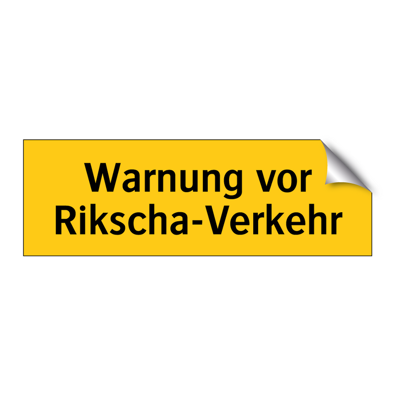 Warnung vor Rikscha-Verkehr