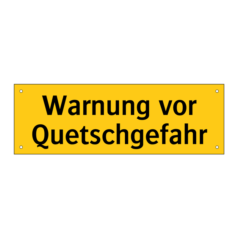 Warnung vor Quetschgefahr