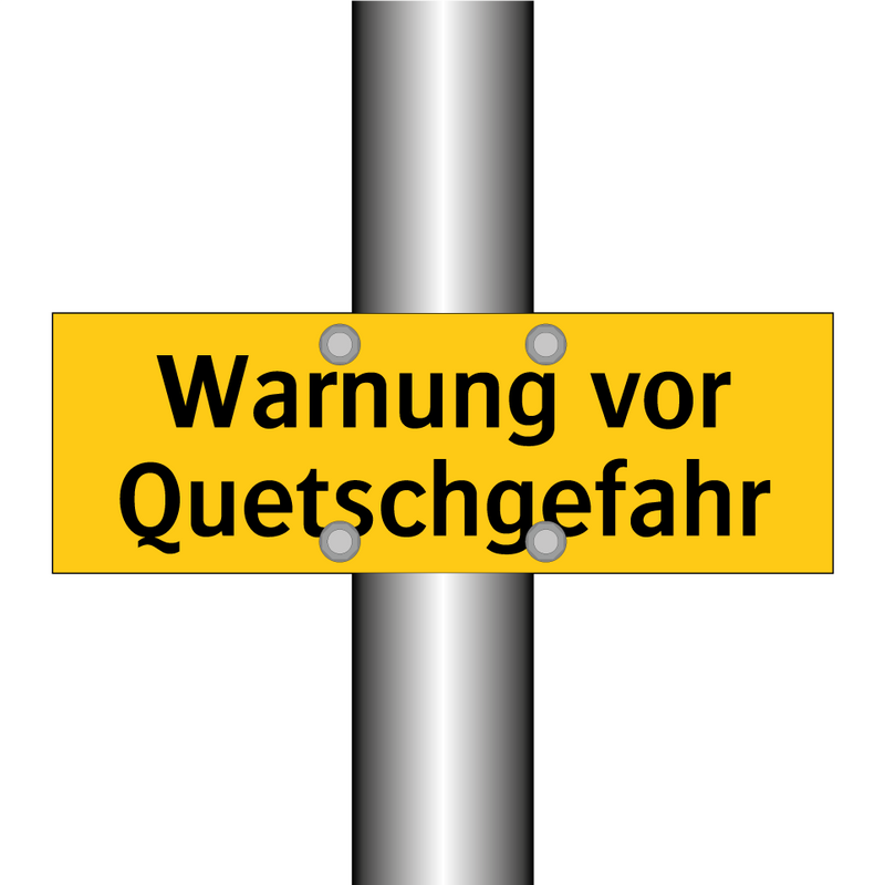 Warnung vor Quetschgefahr