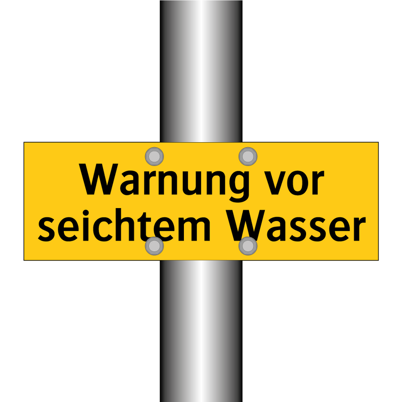 Warnung vor seichtem Wasser