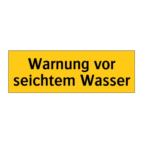 Warnung vor seichtem Wasser