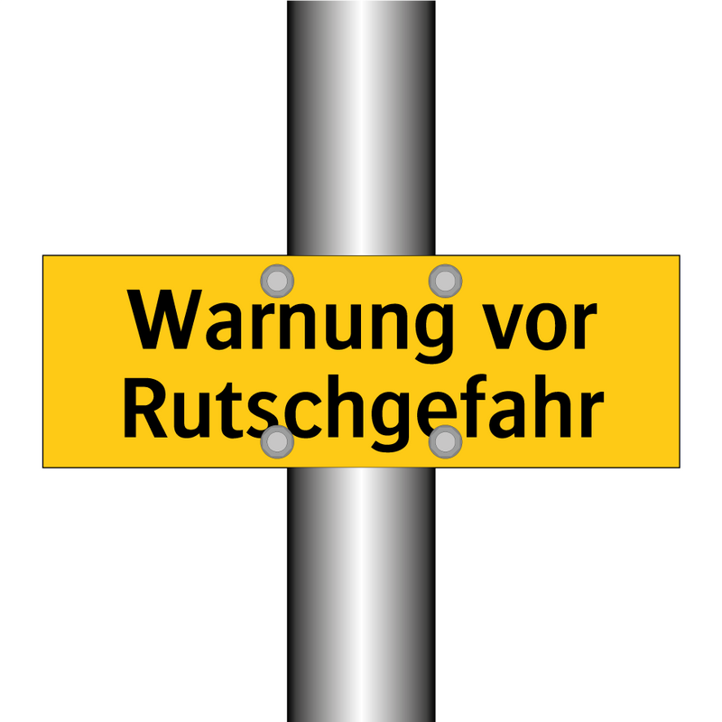 Warnung vor Rutschgefahr