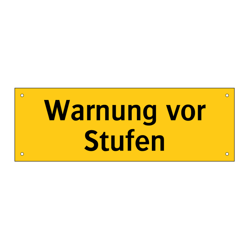 Warnung vor Stufen