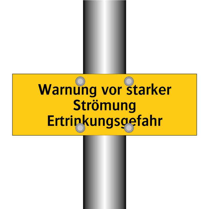 Warnung vor starker Strömung Ertrinkungsgefahr