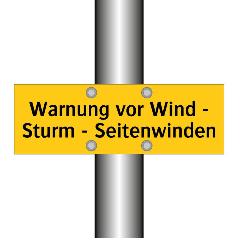 Warnung vor Wind - Sturm - Seitenwinden