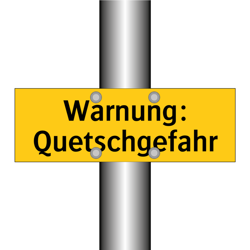 Warnung: Quetschgefahr