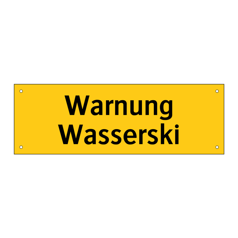 Warnung Wasserski