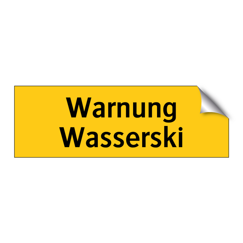 Warnung Wasserski