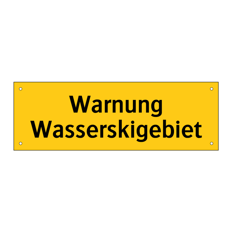 Warnung Wasserskigebiet