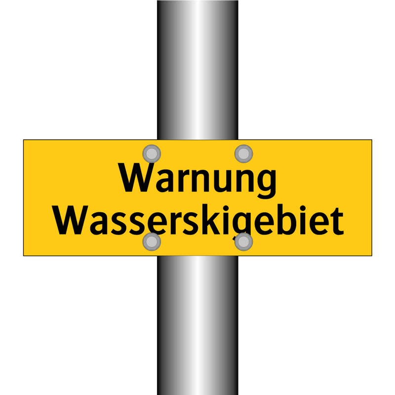 Warnung Wasserskigebiet