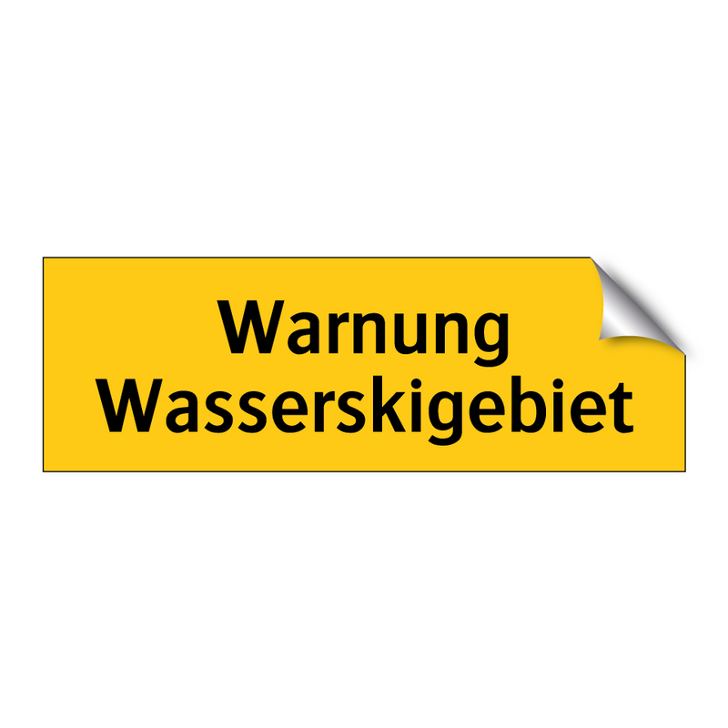 Warnung Wasserskigebiet