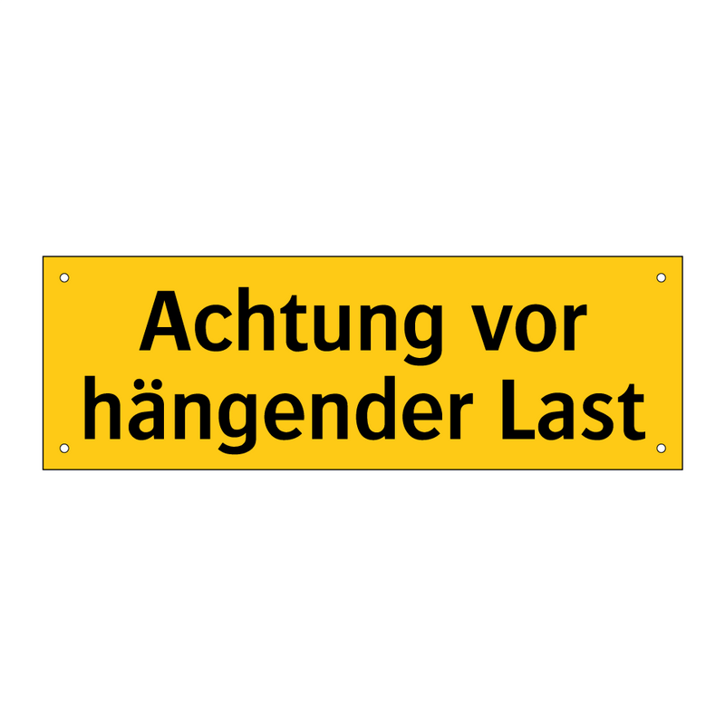 Achtung vor hängender Last