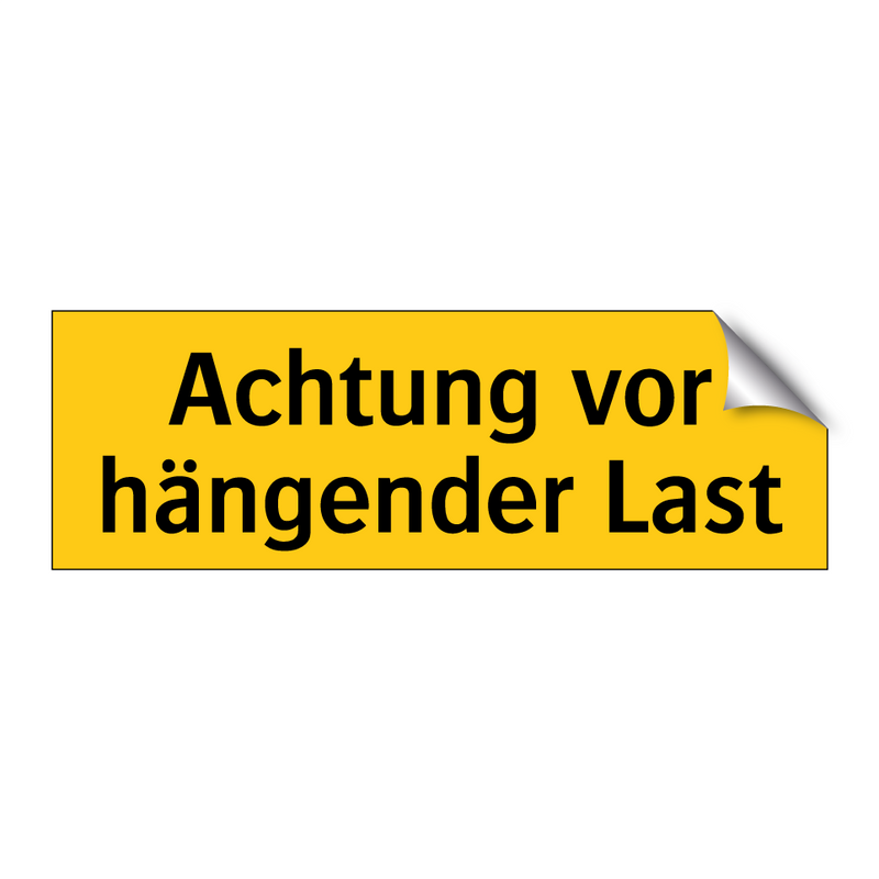 Achtung vor hängender Last