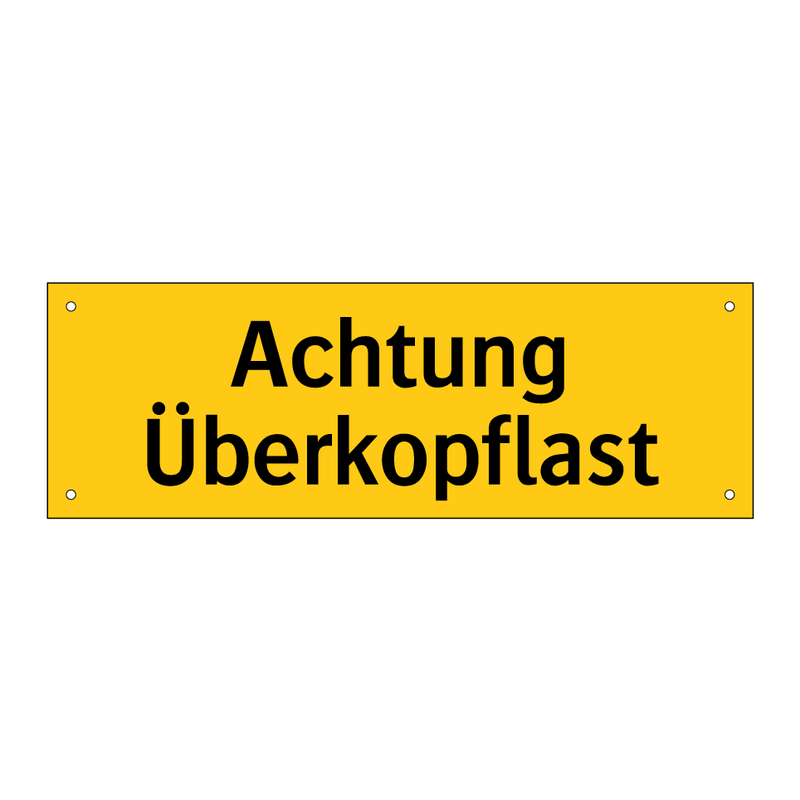 Achtung Überkopflast