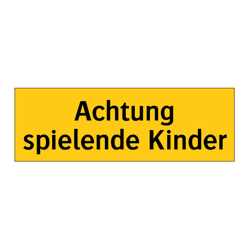 Achtung spielende Kinder