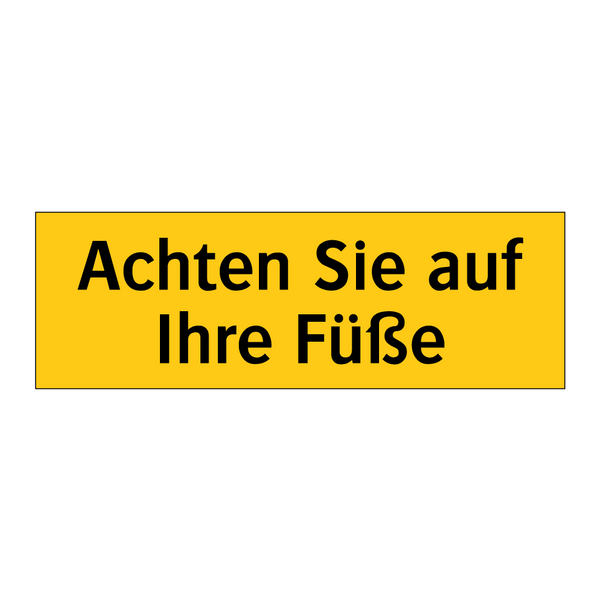 Achten Sie auf Ihre Füße