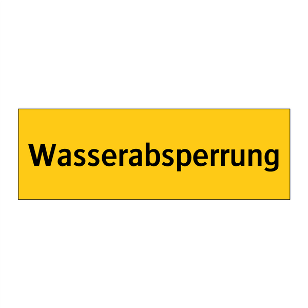 Wasserabsperrung