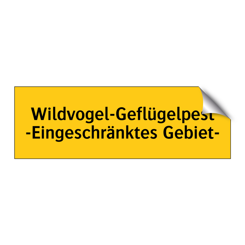 Wildvogel-Geflügelpest -Eingeschränktes Gebiet-