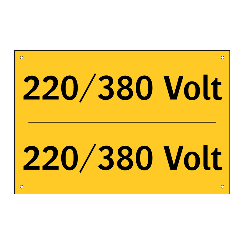 220/380 Volt - 220/380 Volt