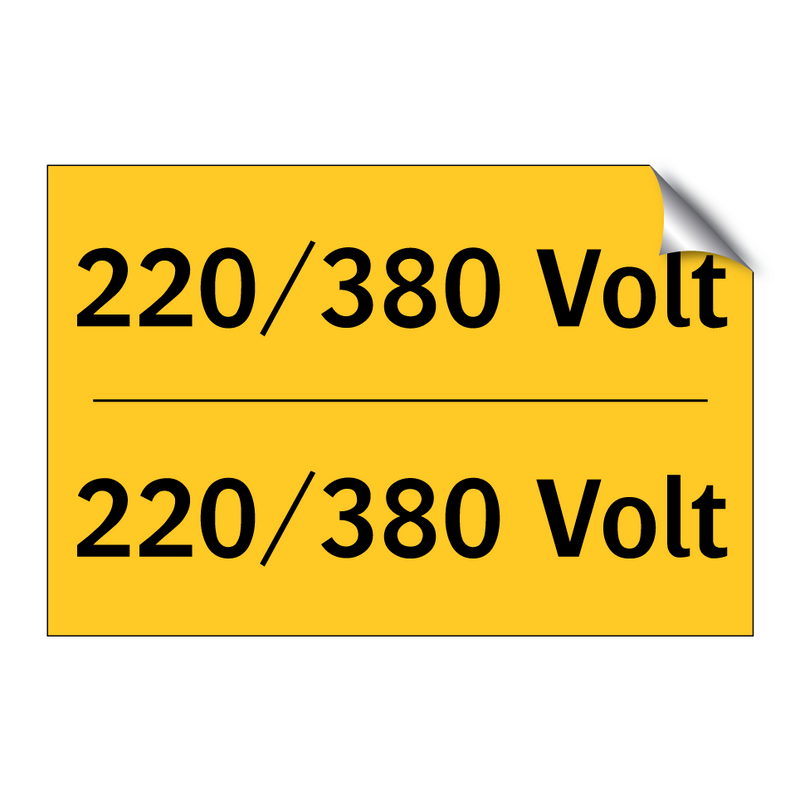 220/380 Volt - 220/380 Volt