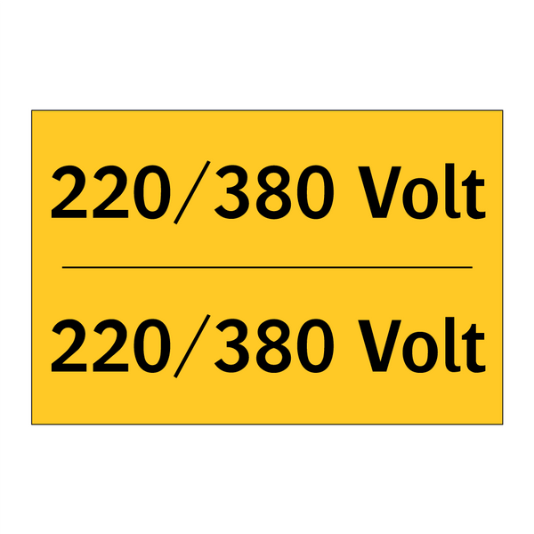 220/380 Volt - 220/380 Volt