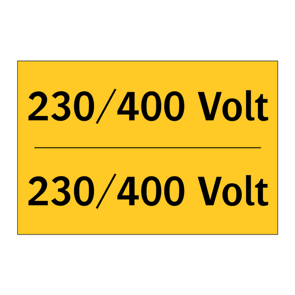 230/400 Volt - 230/400 Volt