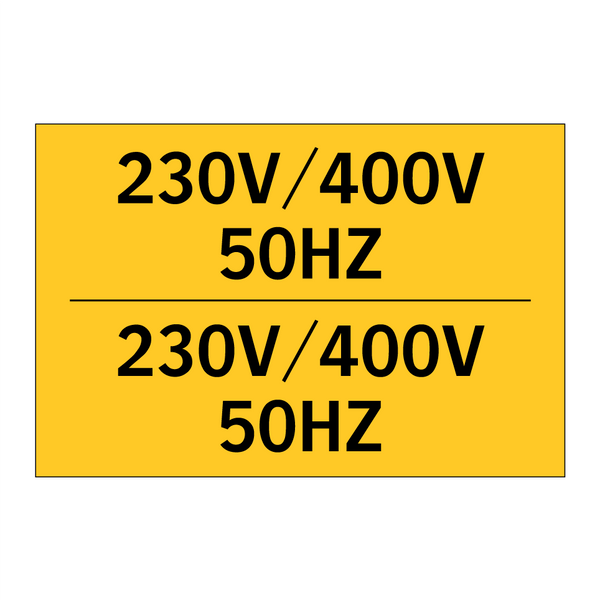 230V/400V 50HZ - 230V/400V 50HZ