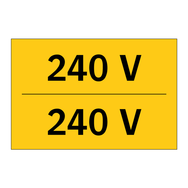 240 V - 240 V