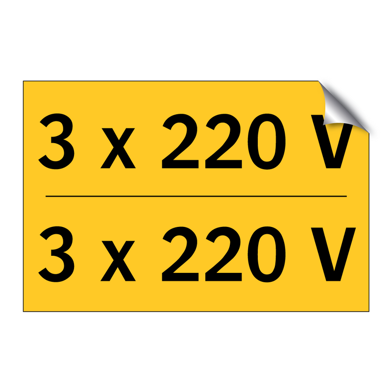 3 x 220 V - 3 x 220 V