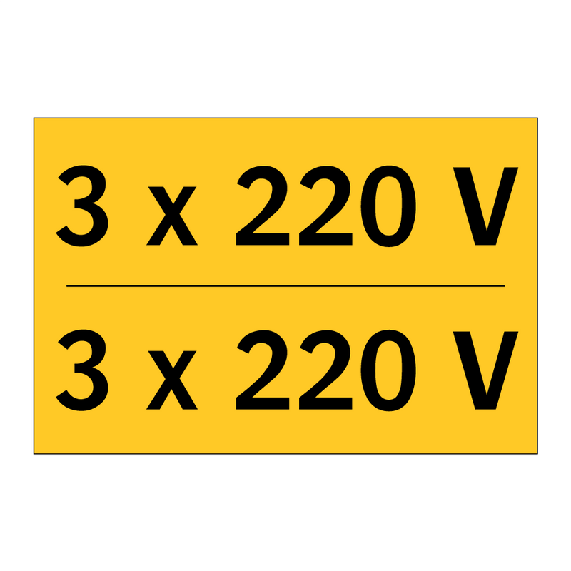 3 x 220 V - 3 x 220 V