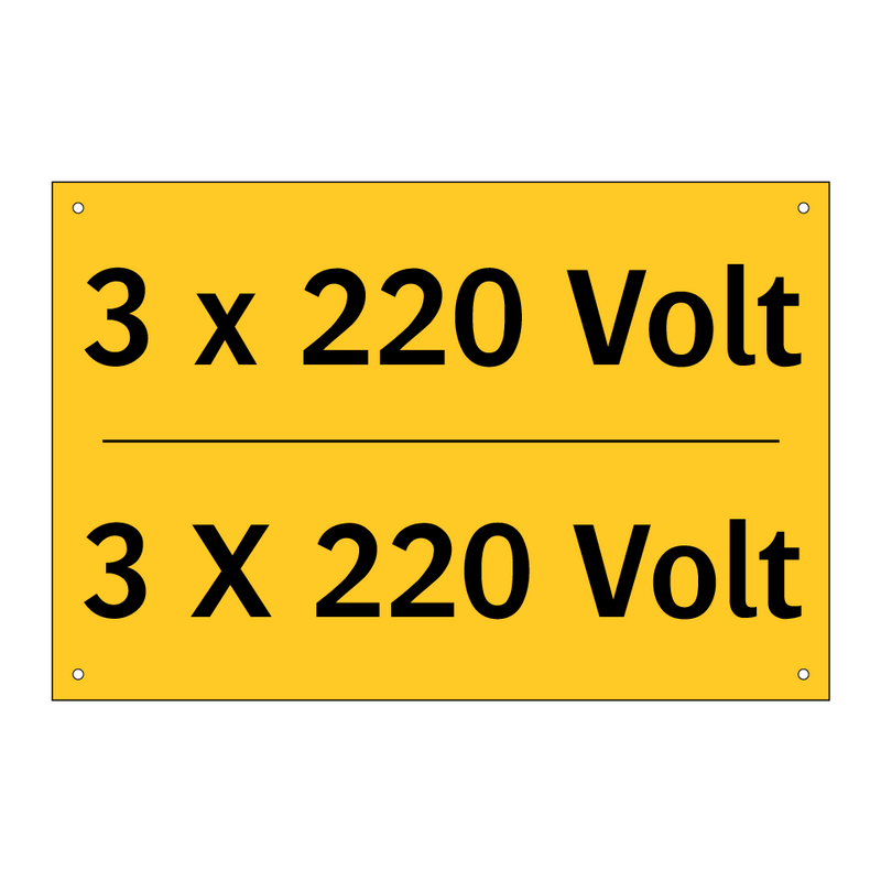 3 x 220 Volt - 3 X 220 Volt