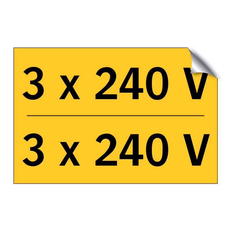 3 x 240 V - 3 x 240 V